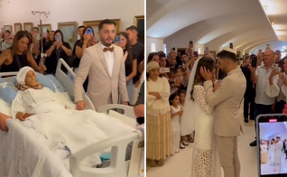 Casamento aconteceu em hospital de Israel. (Captura de tela/Instagram/Jewish Breaking News)