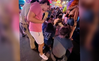 Jovens no local do evangelismo nos EUA. (Foto: Reprodução/Instagram/Giulia Mynssen)