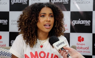 Gabriela Gomes na Expoevangélica 2023. (Foto: Reprodução/Guiame).