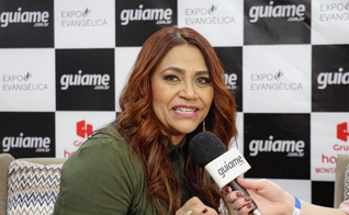 Raquel Mello na Expoevangélica 2023. (Foto: Reprodução/Guiame).