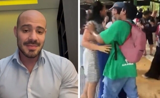 André Lajst fala sobre o ocorrido em um vídeo no Twitter. (Foto: Reprodução/Twitter/André Lajst)