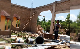 Prédio da igreja GUPdI danificado após ataque de muçulmanos extremistas, em 9 de agosto de 2023. (Foto: GUPdI)