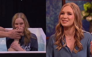 Olivia Lane aceitou Jesus e foi batizada. (Foto: Reprodução/Instagram/Olivia Lane Guyton/Reprodução/Life Today).