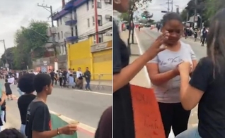 O grupo da igreja Sara Nossa Terra evangelizou na fila do The Town. (Foto: Reprodução/Instagram/Arena Interligados).
