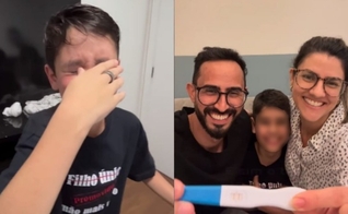 Luigi se emocionou ao ter seu pedido respondido por Deus. (Foto: Reprodução/Instagram/Renata Simões Leardini).