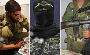 Terroristas do Hezbollah, Jihad Islâmica e Hamas. (Imagens: Wikipedia)