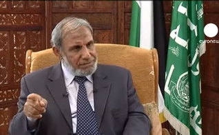Mahmoud al-Zahar, um dos comandantes do grupo terrorista Hamas. (Captura de tela/YouTube Euronews). 