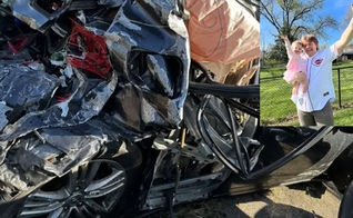 Pai e filha sofrem acidente e sobrevivem por um milagre. (Captura de tela/YouTube Local 12)