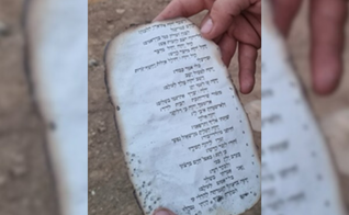 Salmo 29 encontrado ileso após incêndio pelo Hamas em kibutz. (Foto: Instagram/Christians United For Israel)