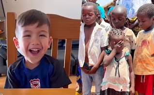 Yohan, de 4 anos, surpreendeu ao doar as moedas. (Foto: Arquivo pessoal/MME).