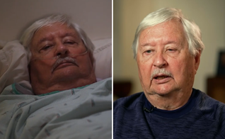 Don enquanto estava internado e hoje recuperado. (Captura de tela/CBN News)