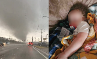 Lorde, de 4 meses, sobreviveu milagrosamente a um tornado. (Foto: Reprodução/Bram Craig/Arquivo pessoal/Sydney Moore).
