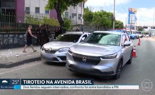 Um tiroteio atingiu 9 pessoas na Avenida Brasil. (Foto: Reprodução/G1/RJTV).