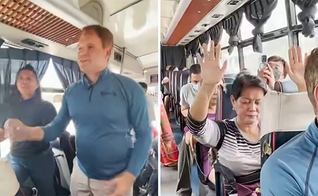 Missionários e os passageiros. (Foto: Reprodução/Facebook/New Heights)