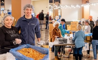 A ChristWay Church embalou caixas de mantimentos que alimentarão 275 crianças. (Foto: Instagram/ChristWay Church).