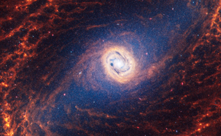 Imagem de galáxia capturada pelo Telescópio Espacial James Webb. (Foto: NASA, ESA, CSA, STScI, Janice Lee [STScI], Thomas Williams [Oxford], equipe PHANGS)