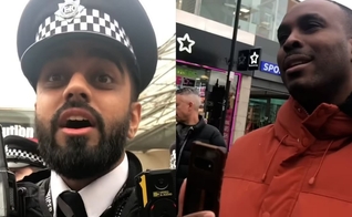 Um grupo de evangelistas foi abordado por policiais após serem acusados de crime de ódio. (Foto: Reprodução/YouTube/Contagious Christian).