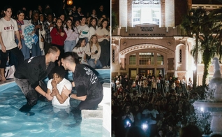 Batismo na universidade FSU. (Foto: Reprodução/Instagram/United US)