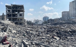 Prédios danificados na Faixa de Gaza durante outubro de 2023. (Foto representativa: Wikipedia)