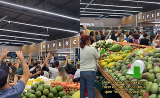 Os clientes cantaram “Porque Ele Vive”. (Foto: Reprodução/Instagram/Acontece 67).