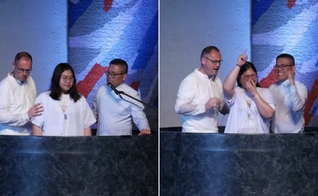 Batismo de Maria. (Foto: Reprodução/YouTube/Maranatha Kerk Vlaardingen)