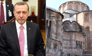 Recep Tayyip Erdogan e a Igreja de São Salvador. (Foto: Reprodução/Senado RP/Senado Polonês/José Luiz/Wikimedia Commons)