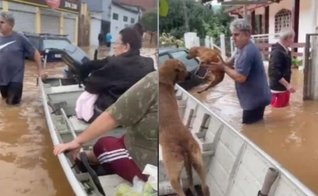 Juarez e Dionatan resgataram moradores em Novo Hamburgo. (Foto: Arquivo pessoal/Notícias Adventistas).