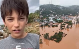 Pietro sobreviveu após ser arrastado pela enchente em Cruzeiro do Sul. (Foto: Instagram/Rosane Pagliarin Tunnermann/Divulgação/Prefeitura de Cruzeiro do Sul).