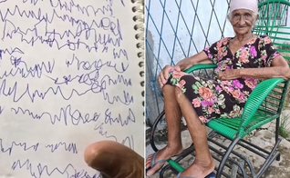 Expedita e seu caderno de oração. (Foto: Reprodução/Instagram/Antonia In)