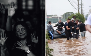 Cristãos estão clamando a Deus pelo RS. (Foto: Instagram/Lagoinha Canoas/Divulgação/Prefeitura de Canoas).