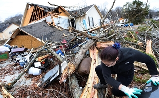 Tornado atinge sul dos EUA. (Foto: Reprodução/CBN News)