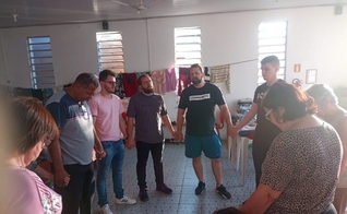 Igreja em Novo Hamburgo servindo de abrigo aos desabrigados. (Foto: ABWE).