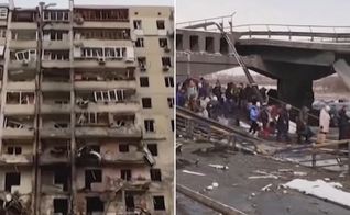 Imagens do conflito há um ano. (Foto: Reprodução/YouTube/CBN News)