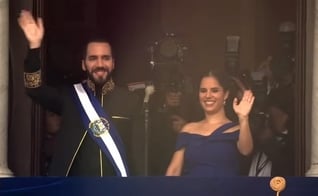 Posse de Nayib Bukele à presidência de El Salvador. (Captura de tela/YouTube/AFP)