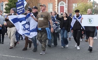 Protesto pró-Israel na Irlanda. (Foto: Ireland Israel Alliance)