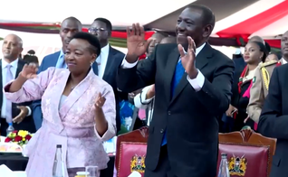 O presidente do Quênia, William Ruto e sua esposa Rachel. (Foto: Reprodução/Reuters)