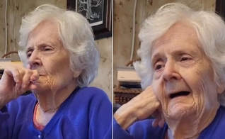 A idosa de 88 anos lembra de Jesus, apesar da doença. (Foto: Reprodução/TikTok/1littlerebel4.0).