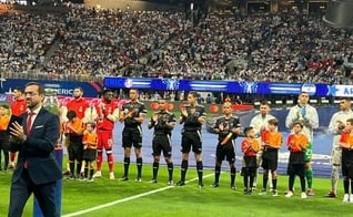 Emilio Agüero Esgaib na abertura da Copa América 2024. (Foto: Reprodução/Facebook/Emilio Agüero Esgaib)