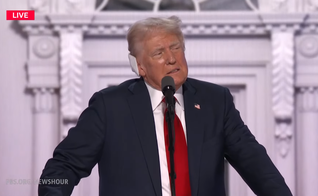 Donald Trump discursou na Convenção Nacional Republicana. (Foto: Reprodução/YouTube/PBS NewsHour).