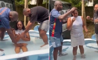 A mulher que foi batizada na Holanda. (Foto: Reprodução/Revive)