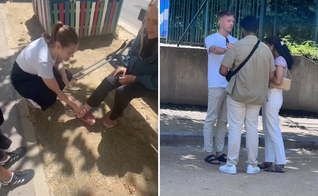 Nas imagens é possível ver pessoas sendo evangelizadas e recebendo oração. (Captura de tela/Instagram/Awakening Europe)