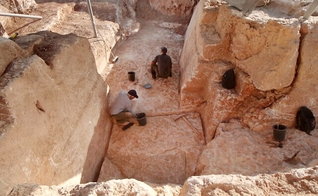 Antiga pedreira descoberta no bairro de Har Hotzvim, em Jerusalém. (Foto: Emil Aladjem/IAA)