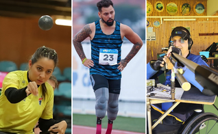 Os atletas paralímpicos brasileiros Andreza Vitória, Alan Fonteles e Alexandre Galgani. (Fotos: Instagram)