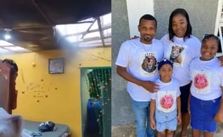 Tommy Lee e sua família receberam a paz de Deus na tempestade. (Foto: Reprodução/YouTube/Jamaica Observer/Arquivo pessoal).