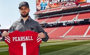 O jogador do San Francisco 49ers, Ricky Pearsall. (Foto: Instagram/ Ricky Pearsall)