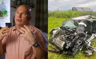  Toby Hemphill sobreviveu a um grave acidente de carro. (Foto: Reprodução/YouTube/The 700 Club).