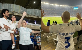 Camila recebeu aplausos dos torcedores no Mineirão. (Foto: Instagram/Léo).