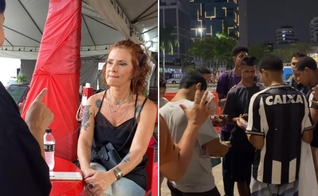 O grupo de jovens pregou na fila do Rock in Rio. (Foto: Reprodução/Instagram/JOCUM Carioca/FLUIR).