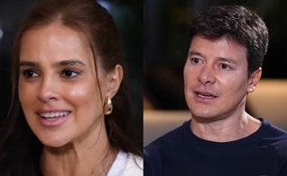Vera Viel e Rodrigo Faro. (Foto: Reprodução/YouTube/Domingo Espetacular).