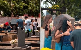 O grupo de adolescentes levou o consolo de Jesus às pessoas enlutadas em Rio Verde (GO). (Foto: Reprodução/Instagram/Aureliano Vieira).